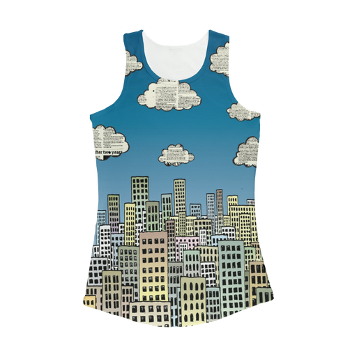 VIRGIN TEEZ Women Tank top White / XS The city of paper clouds Women Performance Tank Top
