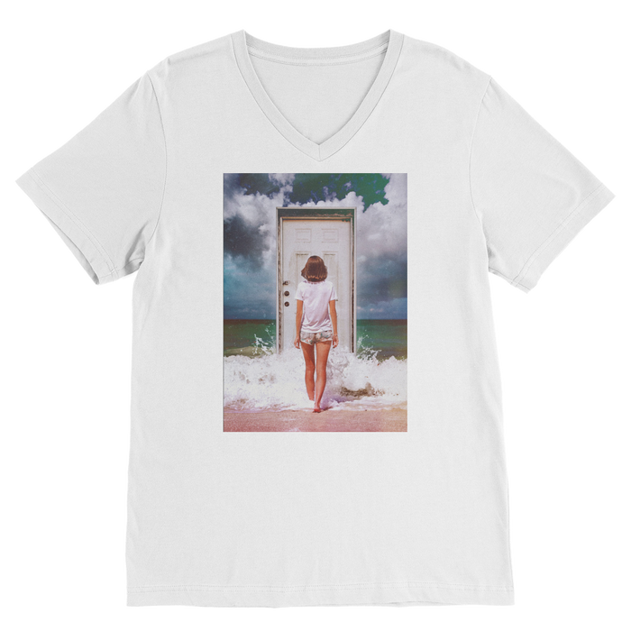VIRGIN TEEZ Men T-Shirts White / Unisex / S The Door Premium V-Neck T-Shirt
