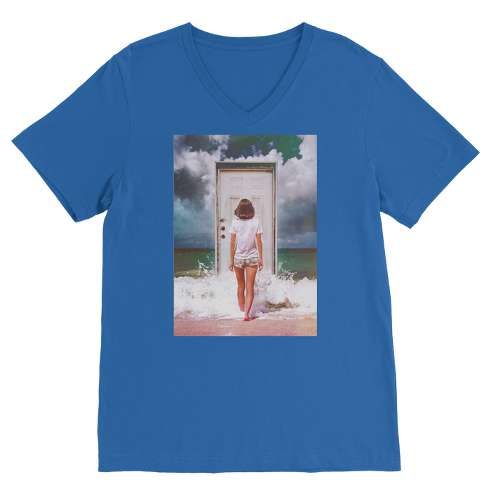 VIRGIN TEEZ Men T-Shirts Royal / Unisex / S The Door Premium V-Neck T-Shirt