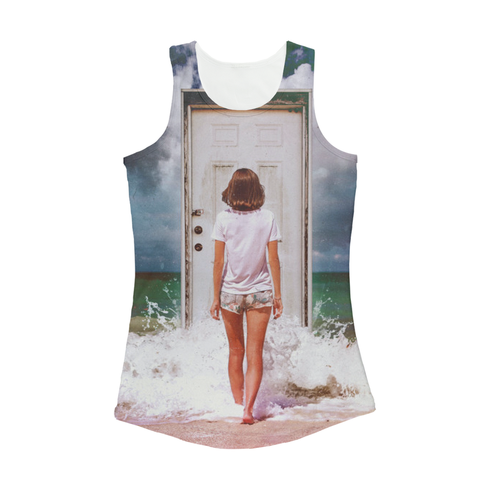 VIRGIN TEEZ Women Tank top White / XS The Door Women Performance Tank Top
