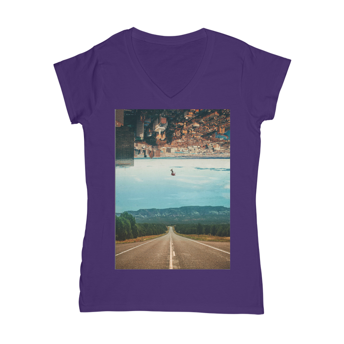 VIRGIN TEEZ Men T-Shirts Purple / Female / S The Dropout Classic Women's V-Neck T-Shirt