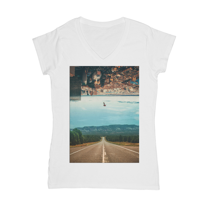 VIRGIN TEEZ Men T-Shirts White / Female / S The Dropout Classic Women's V-Neck T-Shirt