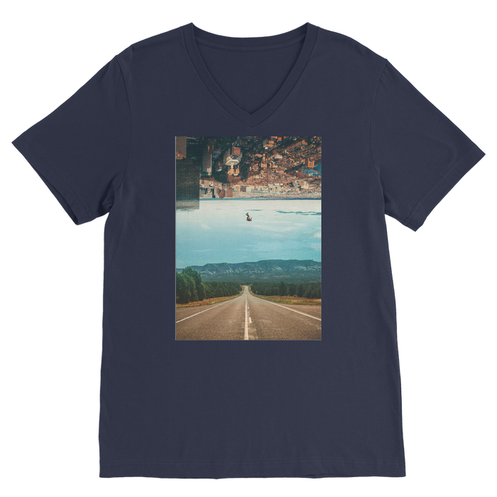VIRGIN TEEZ Men T-Shirts Navy / Unisex / S The Dropout Premium V-Neck T-Shirt