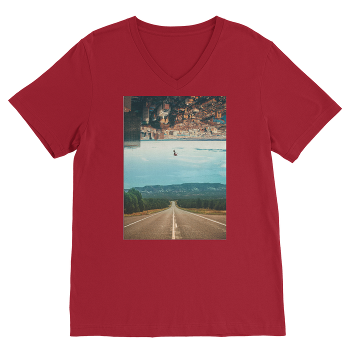 VIRGIN TEEZ Men T-Shirts Red / Unisex / S The Dropout Premium V-Neck T-Shirt