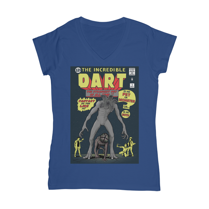 VIRGIN TEEZ Women T-Shirt Royal / Female / S The Incredible Dart Classic Women's V-Neck T-Shirt