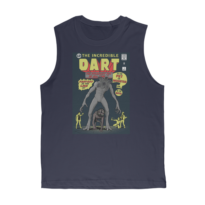 VIRGIN TEEZ Tank Tops Navy / Unisex / S The Incredible Dart Premium Adult Muscle Top