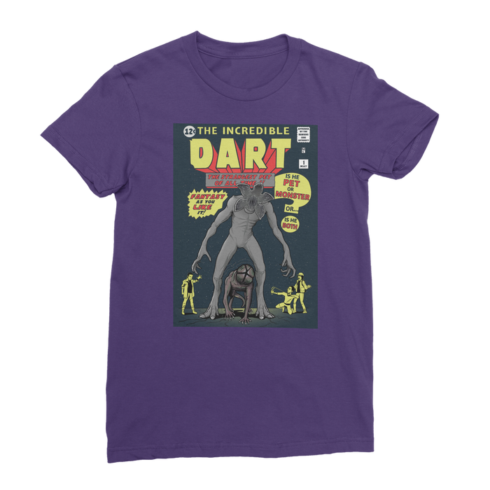 VIRGIN TEEZ Women T-Shirt Purple / Female / S The Incredible Dart Premium Jersey Women's T-Shirt