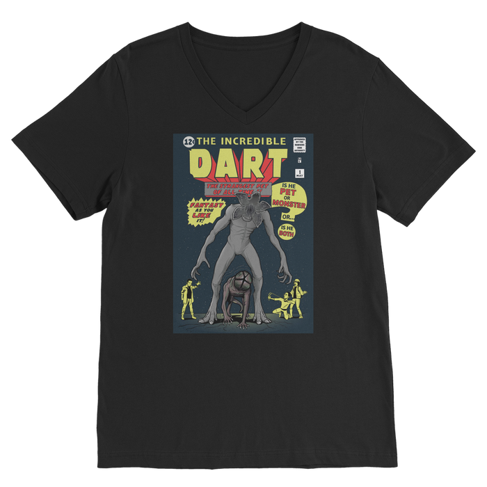 VIRGIN TEEZ Men T-Shirts Black / Unisex / S The Incredible Dart Premium V-Neck T-Shirt