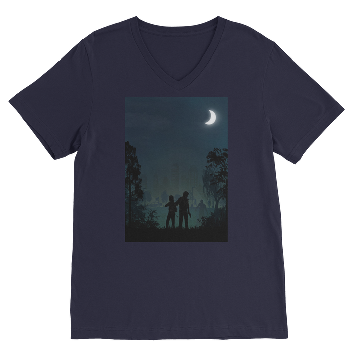 VIRGIN TEEZ Men T-Shirts Navy / Unisex / S The Last of Us Classic V-Neck T-Shirt