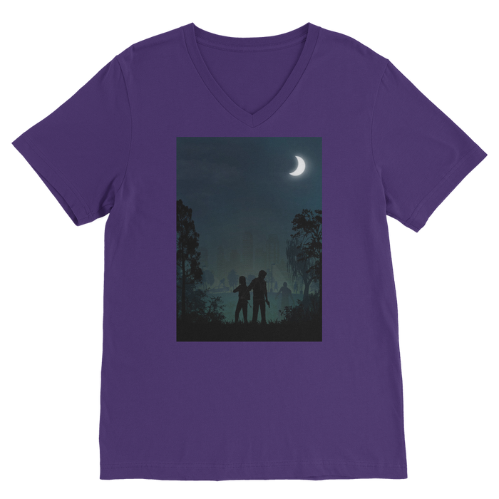 VIRGIN TEEZ Men T-Shirts Purple / Unisex / S The Last of Us Classic V-Neck T-Shirt