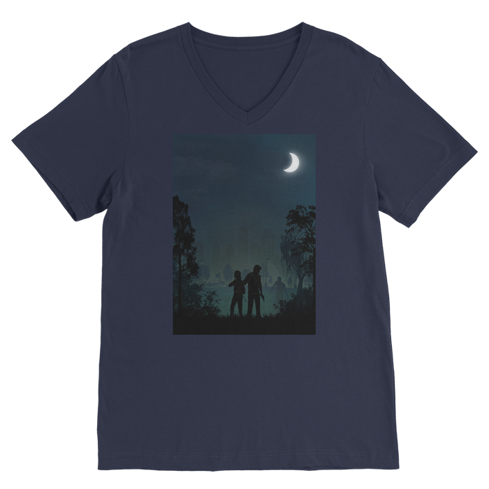VIRGIN TEEZ Men T-Shirts Navy / Unisex / S The Last of Us Premium V-Neck T-Shirt