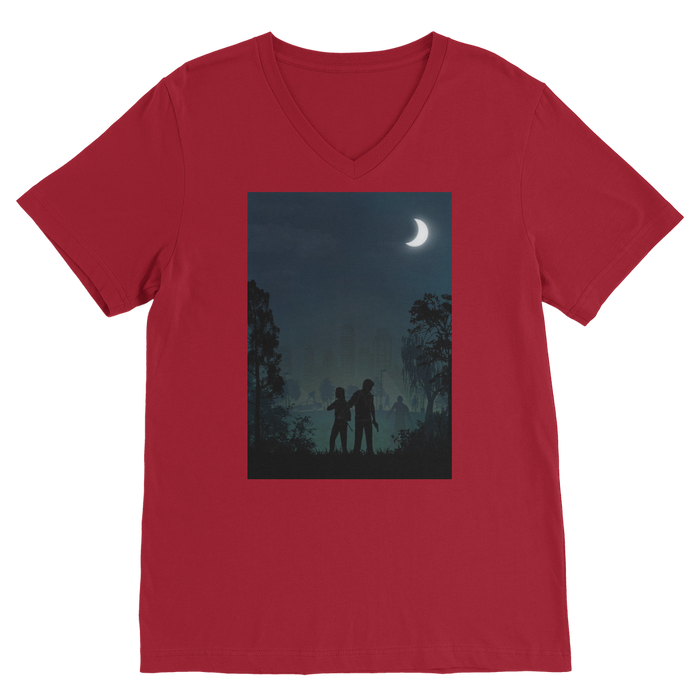 VIRGIN TEEZ Men T-Shirts Red / Unisex / S The Last of Us Premium V-Neck T-Shirt