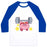 Virgin Teez  Baseball Tee Unisex Classic Baseball Tee / x-small / White/Blue THE ONLY RUNNING I DO IS AFTER THE ICE CREAM TRUCK BASEBALL TEE