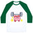 Virgin Teez  Baseball Tee Unisex Classic Baseball Tee / x-small / White/Dark Green THE ONLY RUNNING I DO IS AFTER THE ICE CREAM TRUCK BASEBALL TEE