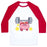 Virgin Teez  Baseball Tee Unisex Classic Baseball Tee / x-small / White/Red THE ONLY RUNNING I DO IS AFTER THE ICE CREAM TRUCK BASEBALL TEE