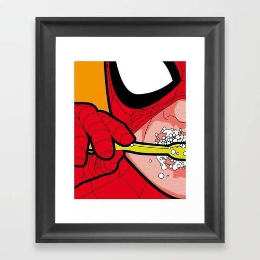 Deny Designs Framed Art Prints The secret life of heroes - SpiderBrush Frame
