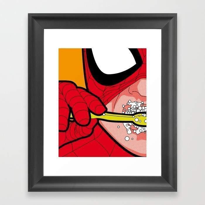 Deny Designs Framed Art Prints The secret life of heroes - SpiderBrush Frame