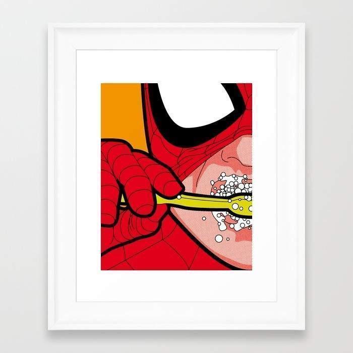 Deny Designs Framed Art Prints The secret life of heroes - SpiderBrush Frame