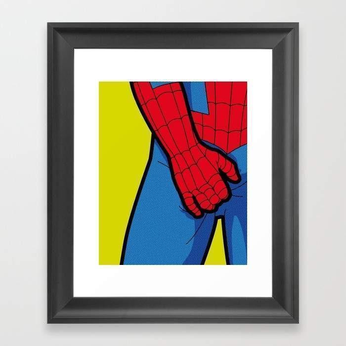 Deny Designs Framed Art Prints The secret life of heroes - SpiderItch Frame