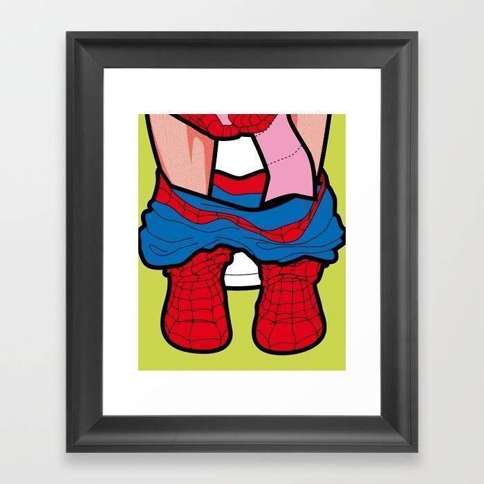 Deny Designs Framed Art Prints The secret life of heroes - SpiderPoo Frame