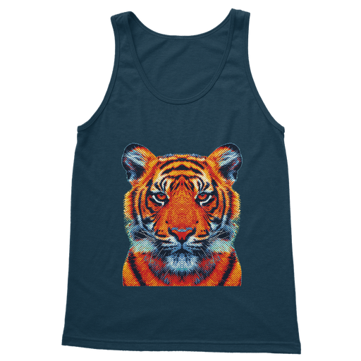VIRGIN TEEZ Tank Top Navy / S Tiger - Colorful Animals Classic Adult Vest Top