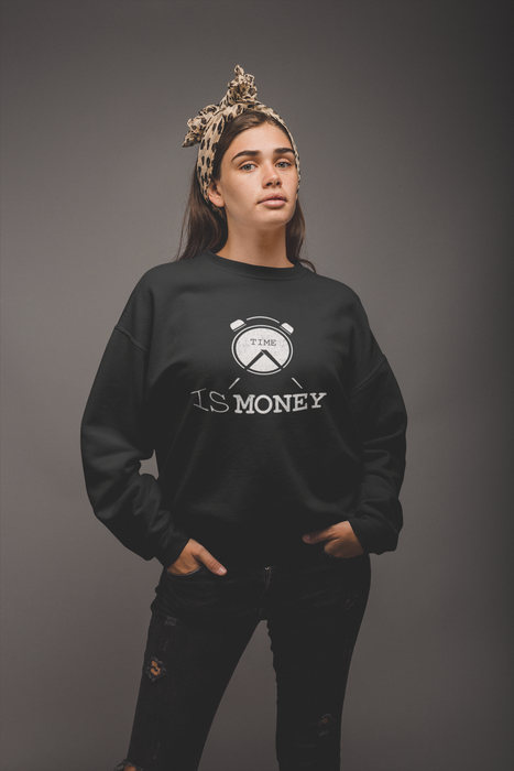Virgin Teez Sweat Shirt Time Is Money Sweat Shirt