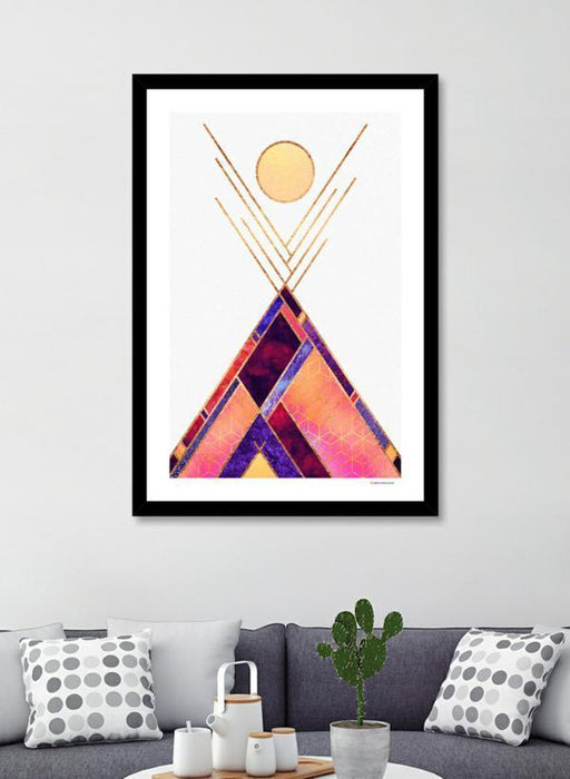 LUVD Framed Art Prints Tipi Mountain   Frame