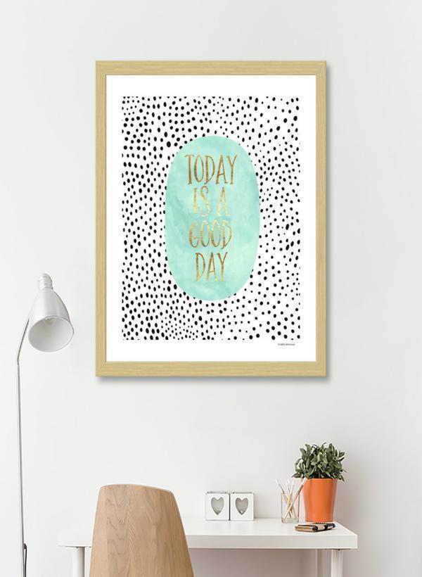 LUVD Framed Art Prints Today is a good day   Frame