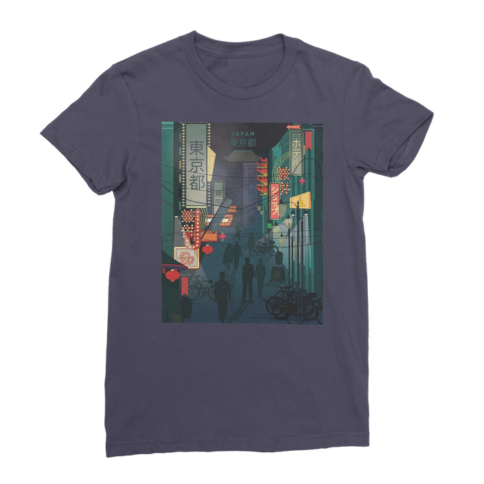 VIRGIN TEEZ Women T-Shirt Navy / Female / S 東京都 (Tokyo) Premium Jersey Women's T-Shirt