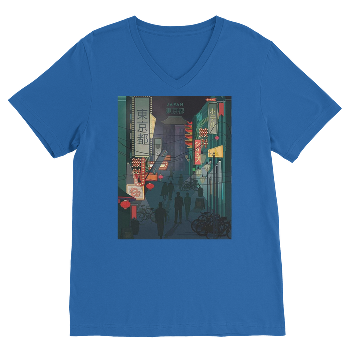 VIRGIN TEEZ Men T-Shirts Royal / Unisex / S 東京都 (Tokyo) Premium V-Neck T-Shirt