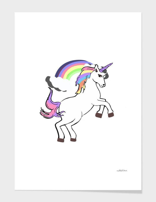 LUVD Framed Art Prints Unicorn Pride  Frame