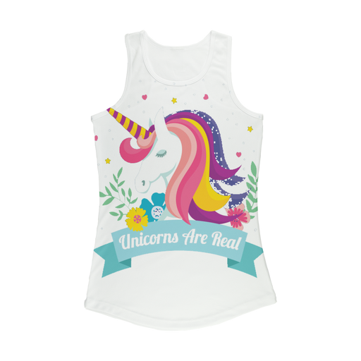VIRGIN TEEZ Women Tank top White / XS Unicorns Are Real Women Performance Tank Top