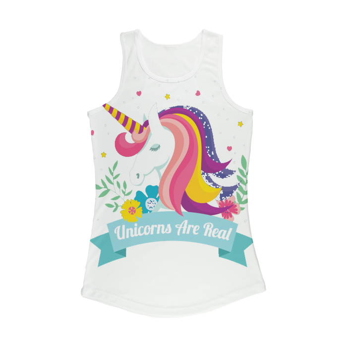 VIRGIN TEEZ Women Tank top White / XS Unicorns Are Real Women Performance Tank Top