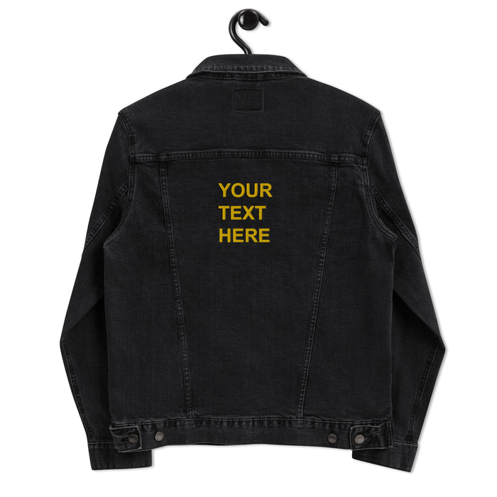 Personalized Embroidered Denim Jacket , Custom Denim Jacket, Embroidery With Your Own Text, Custom Unisex Denim jacket