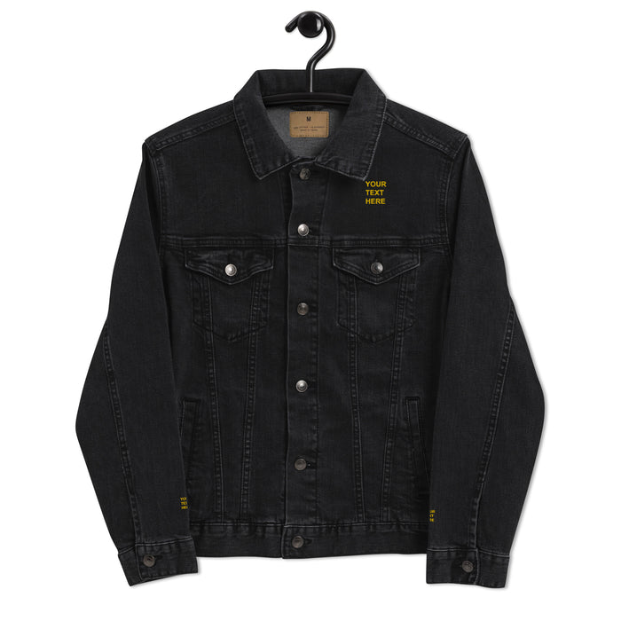 Personalized Embroidered Denim Jacket , Custom Denim Jacket, Embroidery With Your Own Text, Custom Unisex Denim jacket
