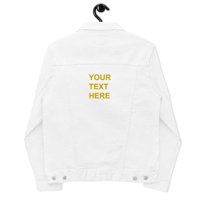 Personalized Embroidered Denim Jacket , Custom Denim Jacket, Embroidery With Your Own Text, Custom Unisex Denim jacket
