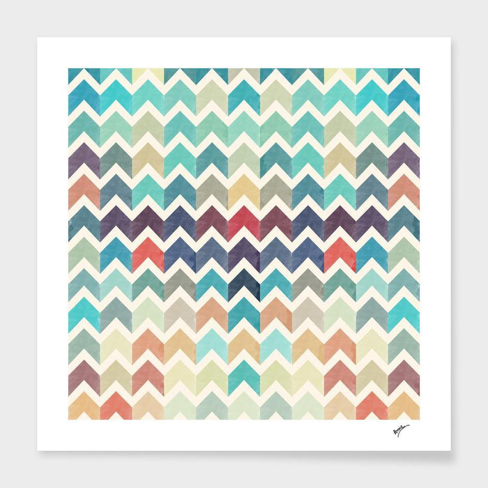 Virgin Teez Leggings Watercolor Chevron Pattern  Legging