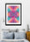 LUVD Framed Art Prints Watercolor Geometric Patterns  Frame