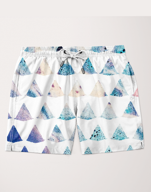Ayaz Ahmed Shorts SMALL (28"-18") Watercolor Geometry Shorts