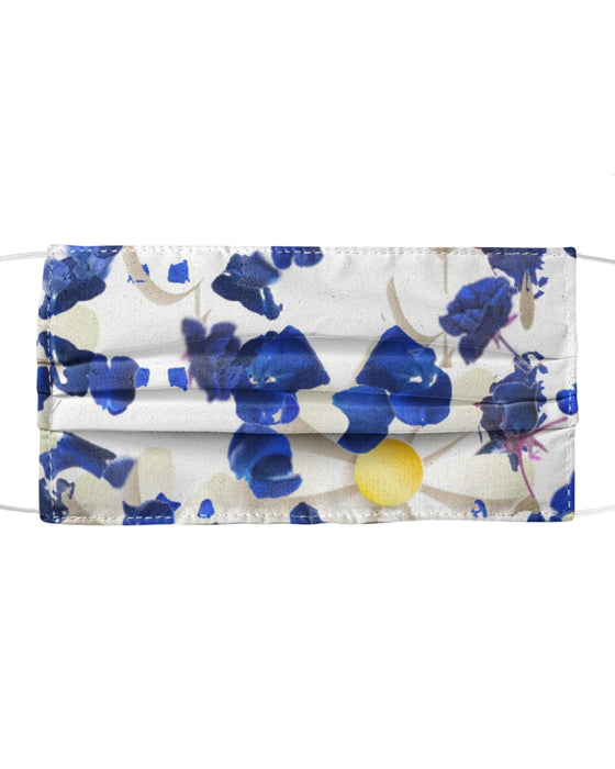 White Daisies and Blue cyclamens Mask