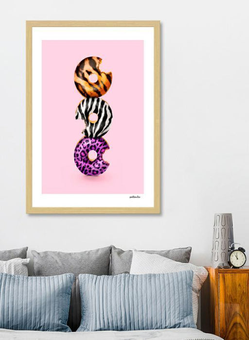 LUVD Framed Art Prints WILD DONUT  Frame