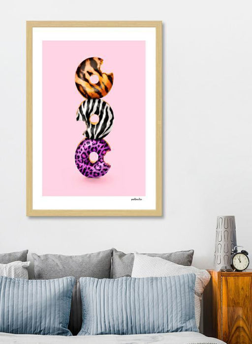 LUVD Framed Art Prints WILD DONUT  Frame