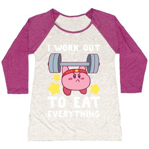 Virgin Teez  Baseball Tee Women's Tri-Blend Baseball Tee / small / Oatmeal / Berry WORKING MY SMALL MIGHT INTO ALL MIGHT - MY HERO ACADEMIA BASEBALL TEE