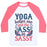 Virgin Teez  Baseball Tee Unisex Classic Baseball Tee / x-small / White/Neon Pink YOGA HELPS ME PUT THE ASS IN SASSY UNISEX CLASSIC BASEBALL TEE